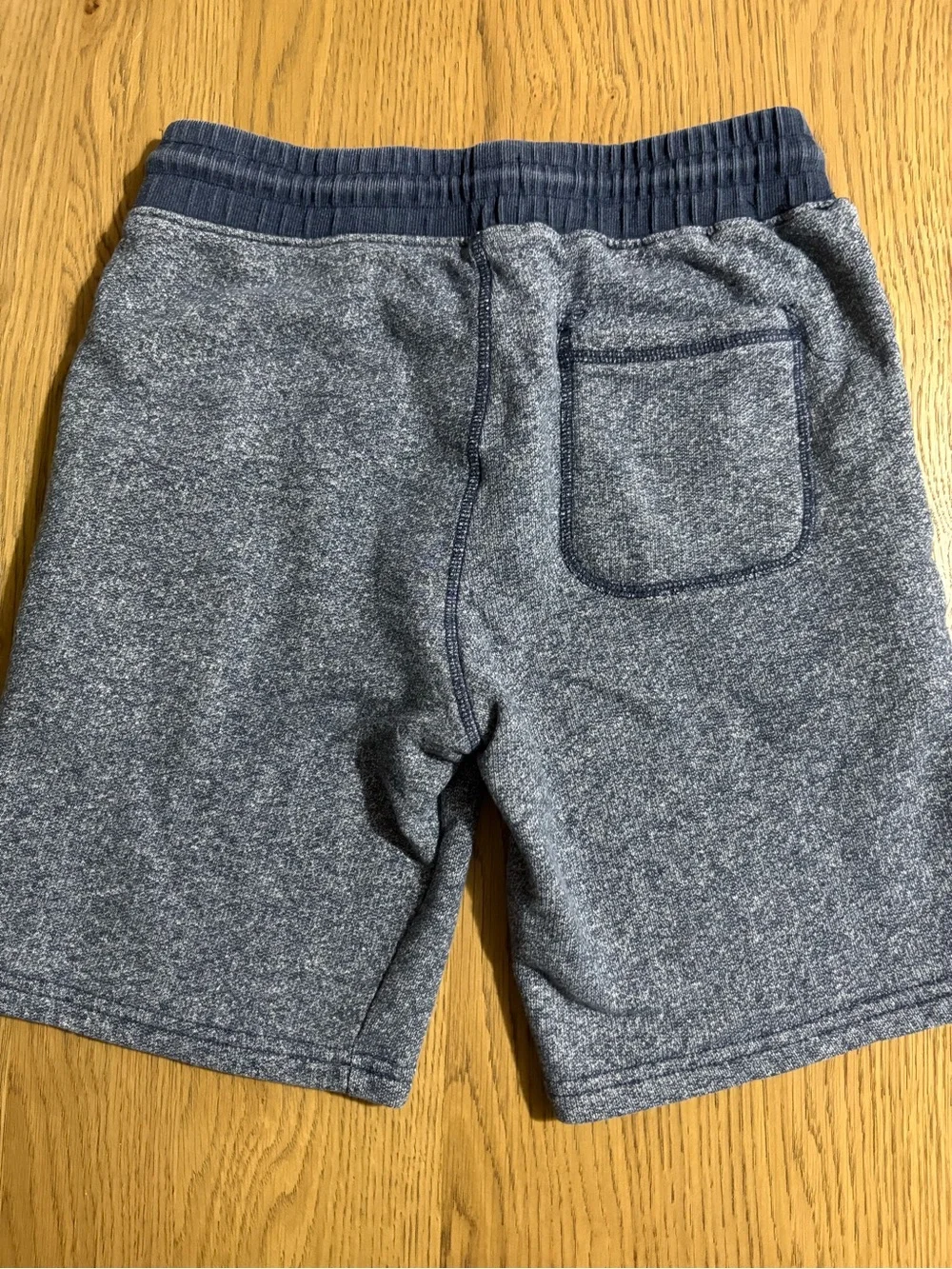 HOMAGE Navy Heather Athletic Drawstring Shorts with Red H Patch